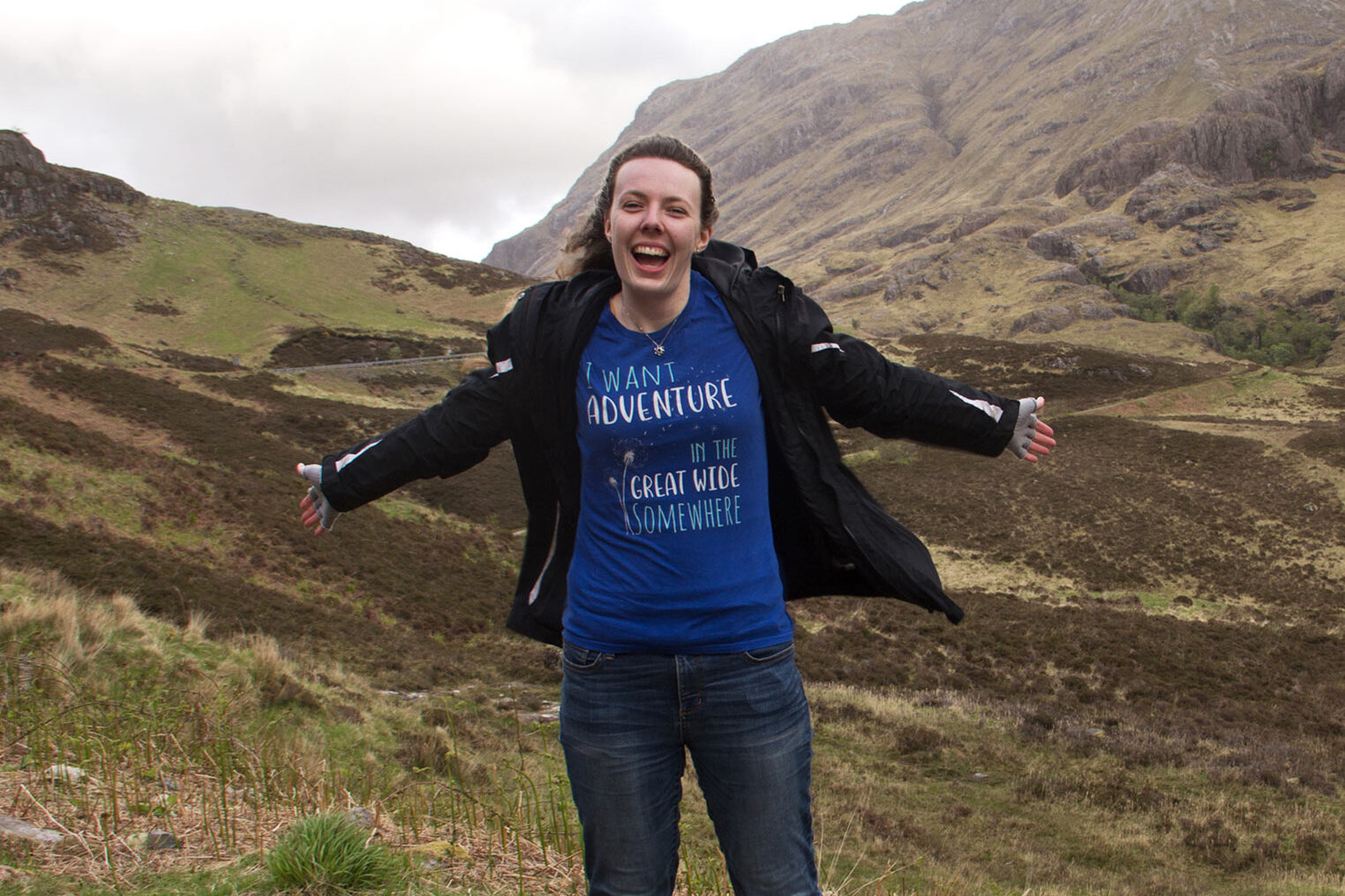 i-want-adventure-in-the-great-wide-somewhere-shirt-in-windy-glen-coe-valley-scotland